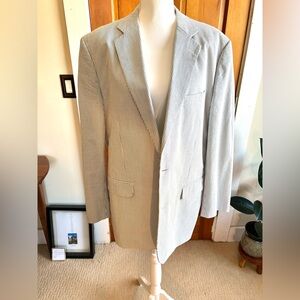 Brooks Brothers Seersucker Pinstripe Blazer in Blue and White NWOT